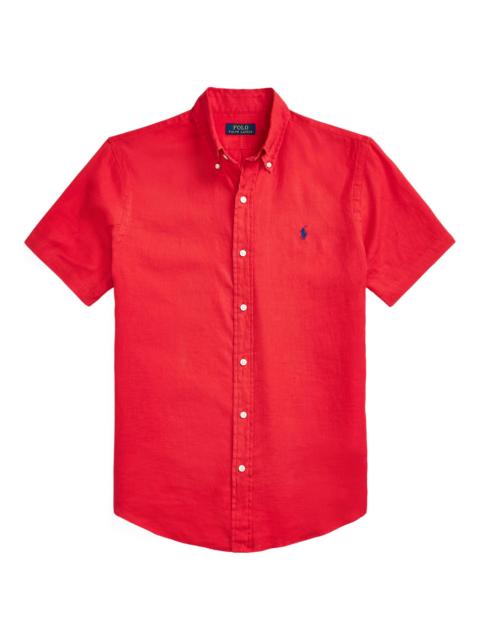 Polo Ralph Lauren Men's Classic-Fit Short-Sleeve Linen Shirt - Petal Red