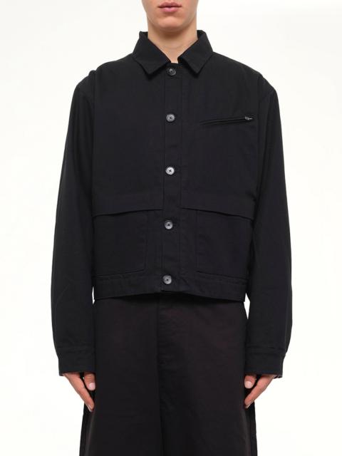 entire studios Hatch Jacket Cotton in Black