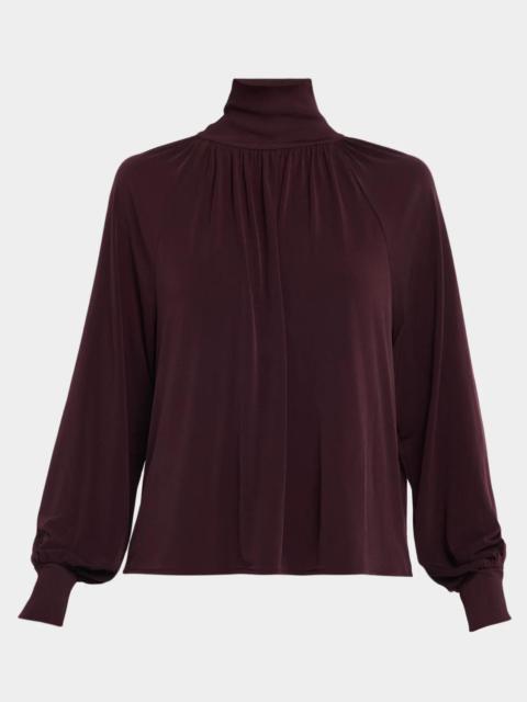Vince Gathered Turtleneck Top