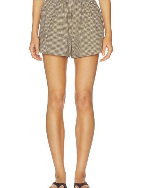 Enza Costa Japanese Mini Plaid Short