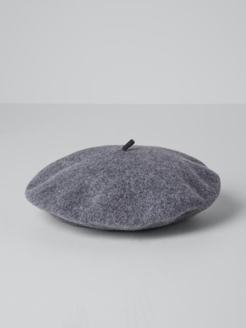 Brunello Cucinelli Wool beret with Precious detail