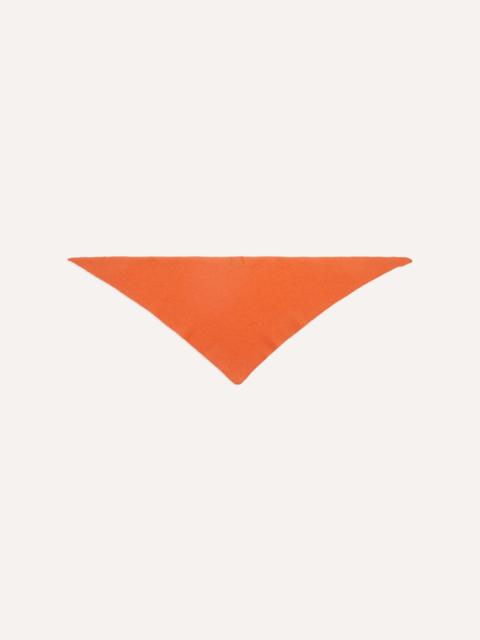 Drake's Orange Lambswool Triangle Neck Scarf