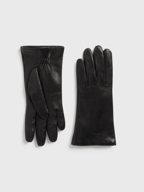 Totême Leather gloves black
