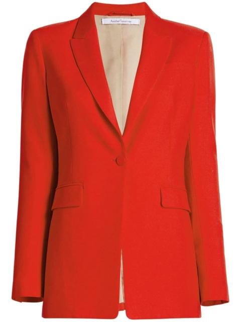 single-breasted merino wool blazer