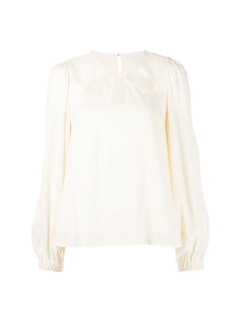 Louie crinkle cut-out top