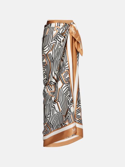 Max Mara Ottico silk beach cover-up