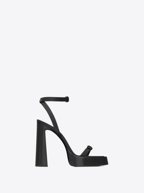 SAINT LAURENT platz platform sandals in smooth leather