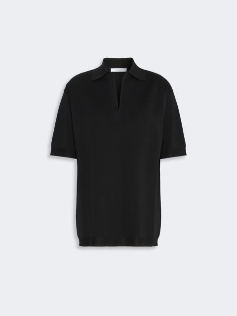 Max Mara ALPINO Long viscose crepe sweater - BLACK