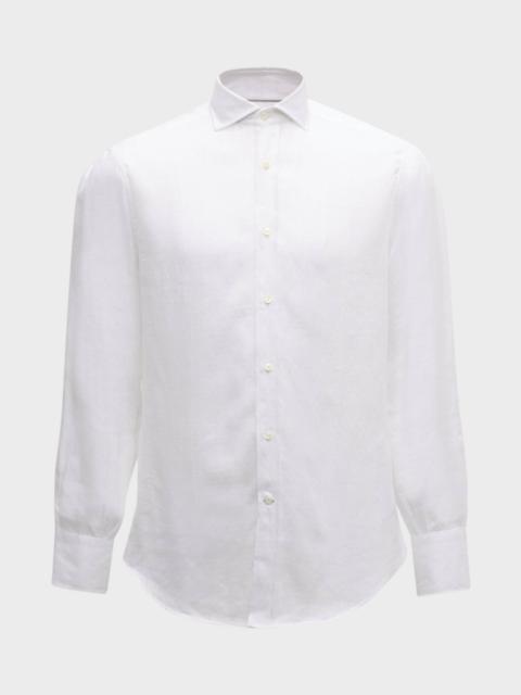 Men's Cotton Jacquard Button-Down Shirt