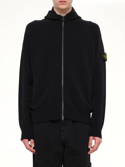 Stone Island 5100062 Wool Hoodie in Black