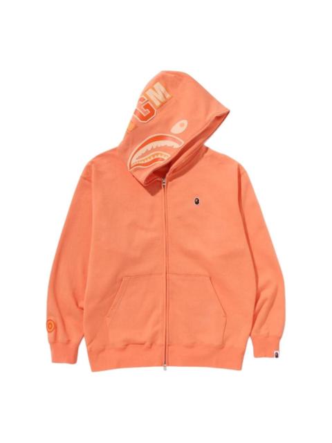 A BATHING APE® A BATHING APE One Point Ape Head Shark Relaxed Fit Full Zip Hoodie 'Orange' 1K80-115-305-ORANGE