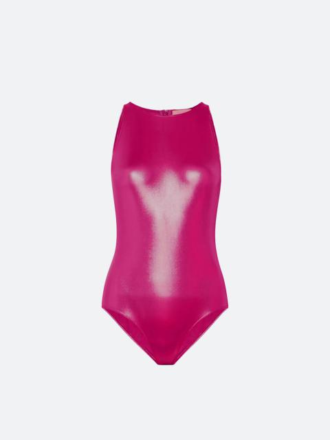 LAPOINTE Coated Jersey Halterneck Bodysuit