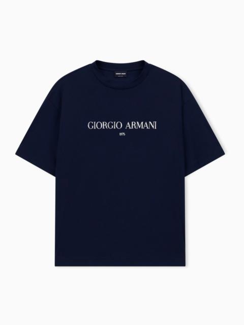 GIORGIO ARMANI COTTON INTERLOCK-JERSEY T-SHIRT