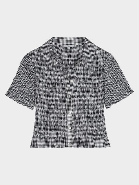 Rails Alton Smocked Gingham Shirt