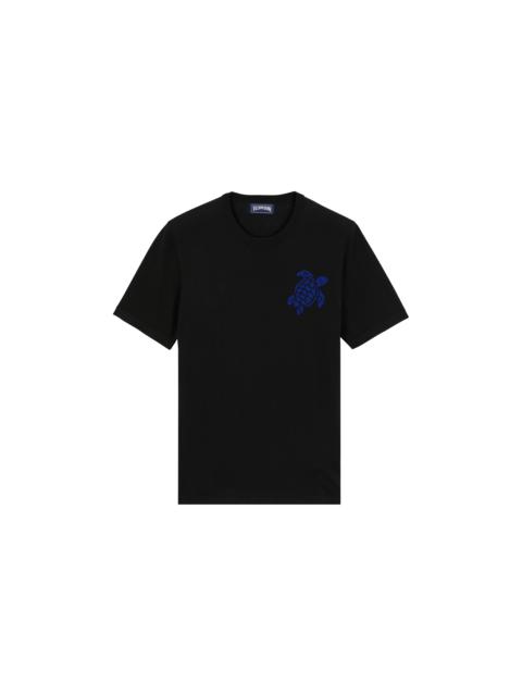 Vilebrequin Men Cotton T-shirt Jacquard Turtle