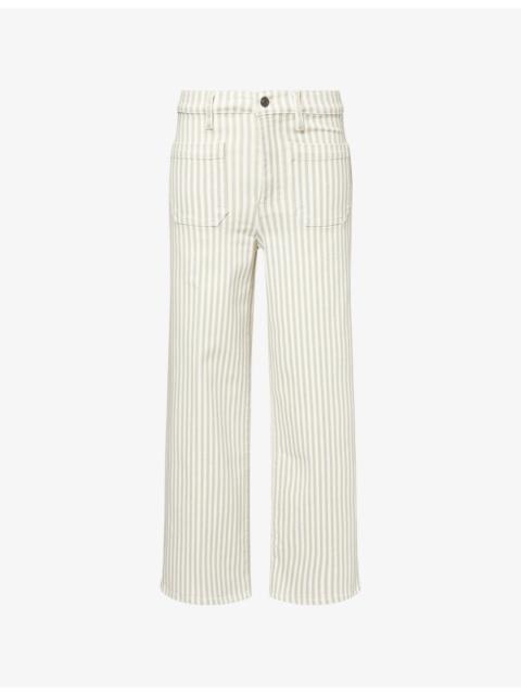 FRAME The Anchor Grazer Stripe Denim Trousers