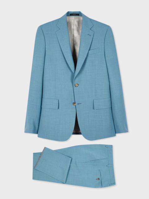 Paul Smith The Brierley -  Blue Marl Overdyed Stretch-Wool Suit