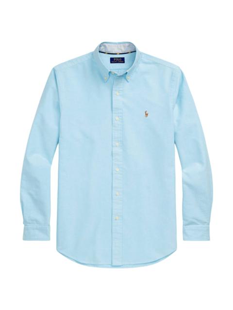 Polo Ralph Lauren Men's Custom-Fit Gingham Cotton Oxford Shirt - Aegean Blue