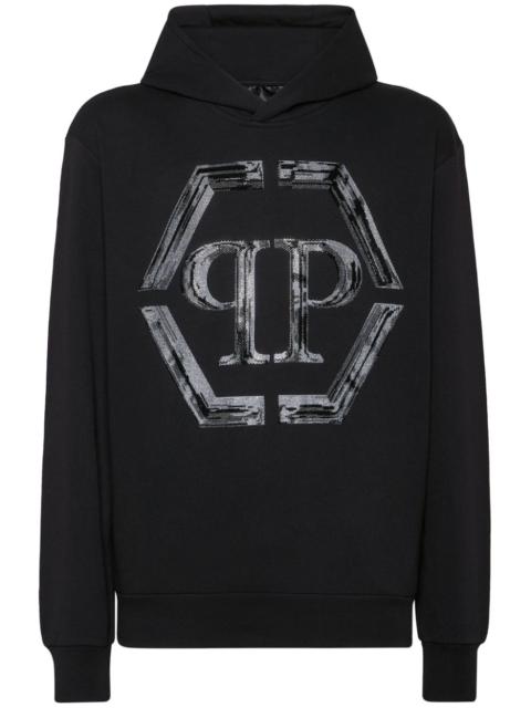 PHILIPP PLEIN Strass Hexagon hoodie