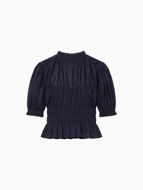 ULLA JOHNSON Rae Short Sleeve Cotton Top