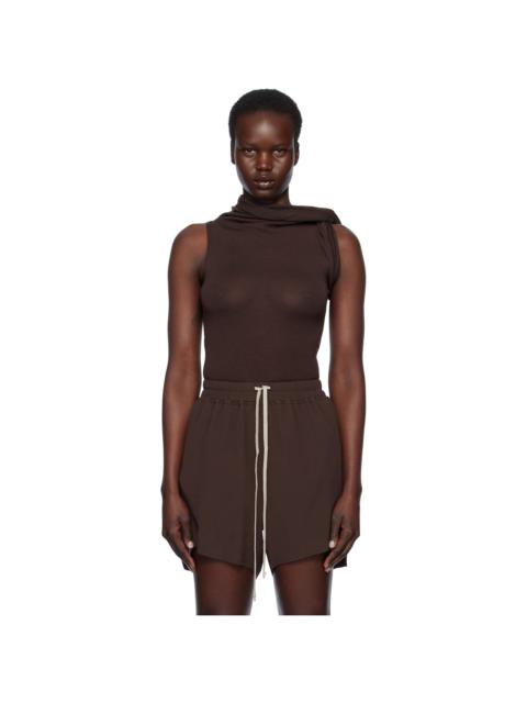 Rick Owens Brown Hollywood Banded Tank Top