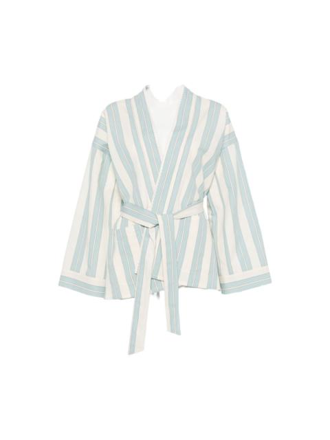 forte_forte Striped kimono jacket