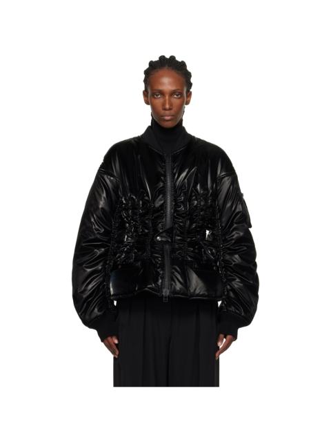 Junya Watanabe Black Cinched Bomber Jacket