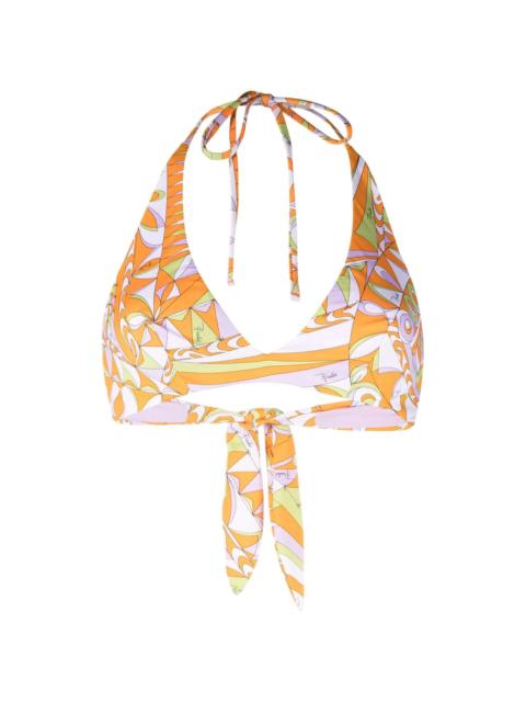 PUCCI Bandierine 인쇄 비키니 탑