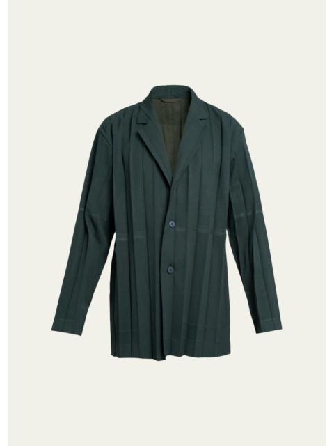 ISSEY MIYAKE Men's Pleated Sport Jacket