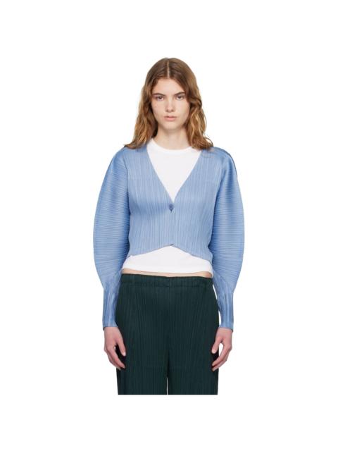 Pleats Please Issey Miyake Blue Monthly Colors December Cardigan