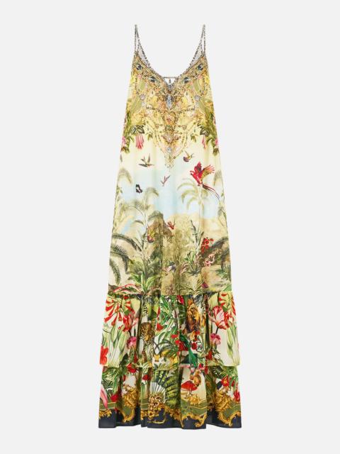 CAMILLA STRAPPY MAXI DRESS WITH TIERS WANDERLUST EMPIRE