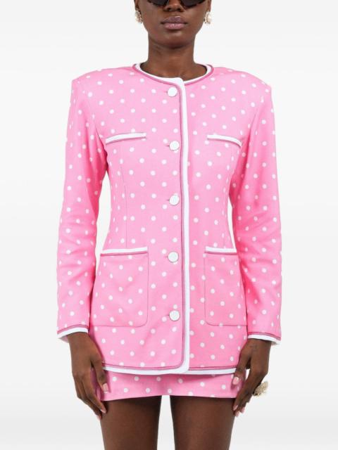 ROWEN ROSE polka-dots pockets jacket