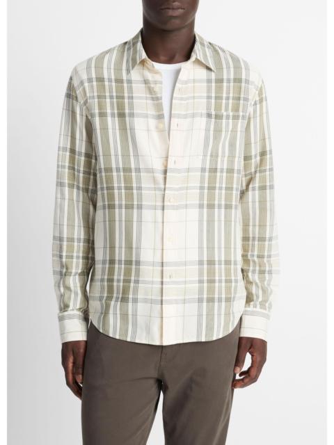 Vince Dunluce Plaid Cotton-Blend Button-Front Shirt