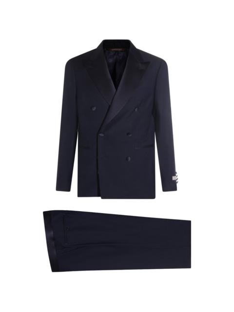 Canali double-breasted shawl collar suit