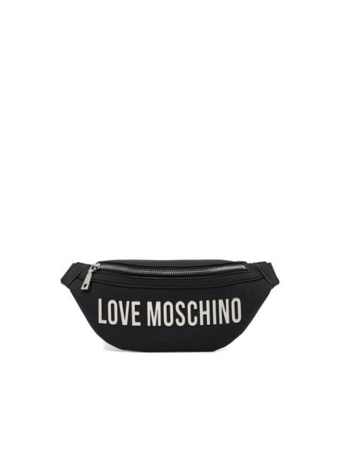 Moschino mini logo-lettering belt bag