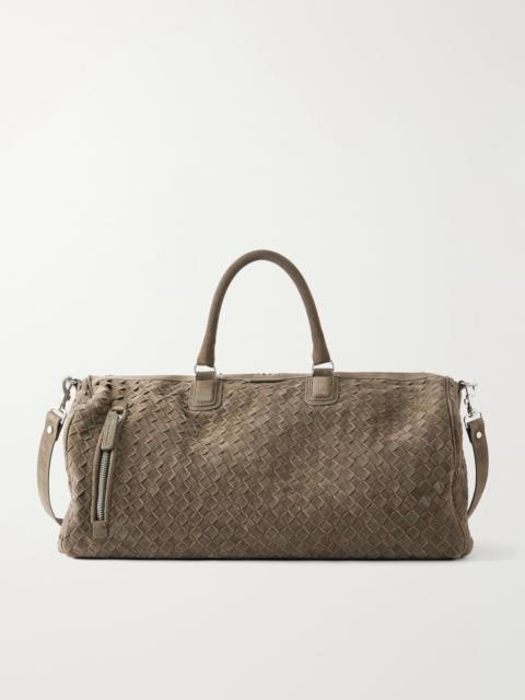 OFFICINE CREATIVE Armor 01 Woven Suede Weekend Bag