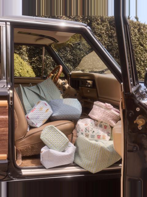 Hill House Home The Quilted Cosmetic Bag - Lagoon Gingham