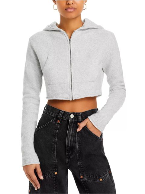 RE/DONE x Pam Cotton Cropped Zip Hoodie Cardigan