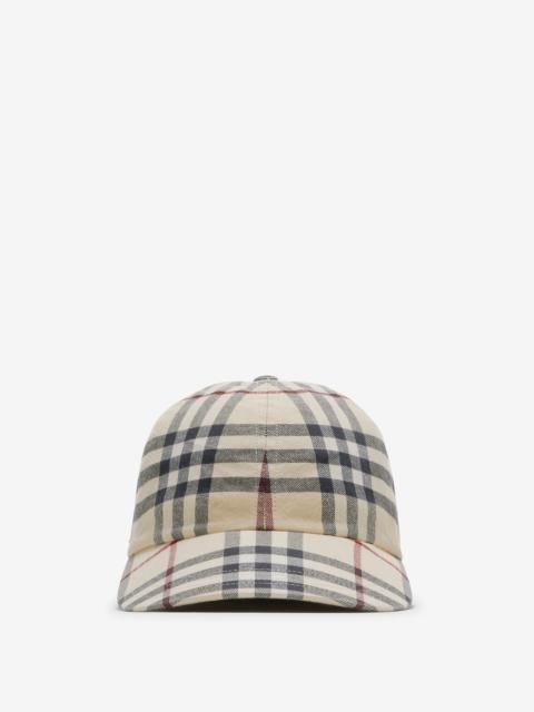 Check Cotton Baseball Cap