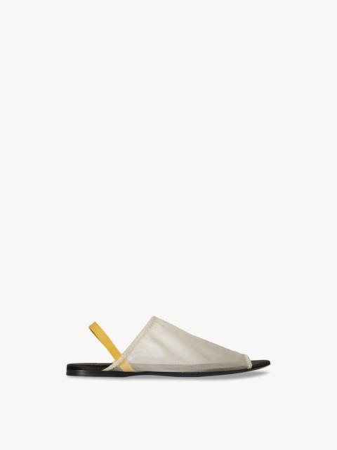 The Row Clear Sandal in Vinyl and Satin