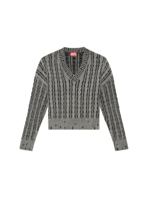 M-Oxia cable-knit jumper