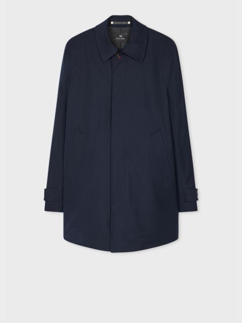 Paul Smith Navy Cotton-Blend Mac