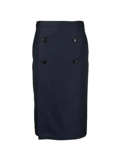 VETEMENTS double-buttoned a-line skirt