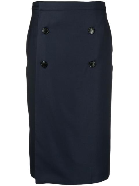 VETEMENTS double-buttoned a-line skirt