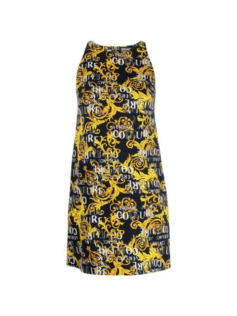 VERSACE JEANS COUTURE Logo Couture-print sleeveless minidress