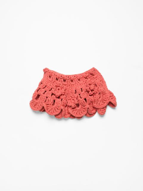 Acne Studios Crochet skirt - Coral red