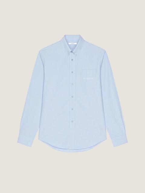 Givenchy SHIRT IN COTTON OXFORD WITH GIVENCHY PARIS JACQUARD