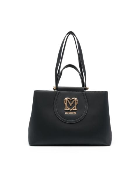 Moschino logo-plaque tote bag