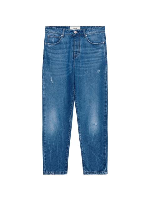 AMI Paris logo-patch straight-leg jeans