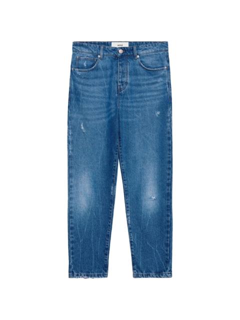 logo-patch straight-leg jeans